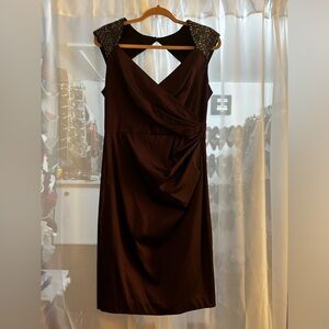 Deep purple beaded cocktail dress